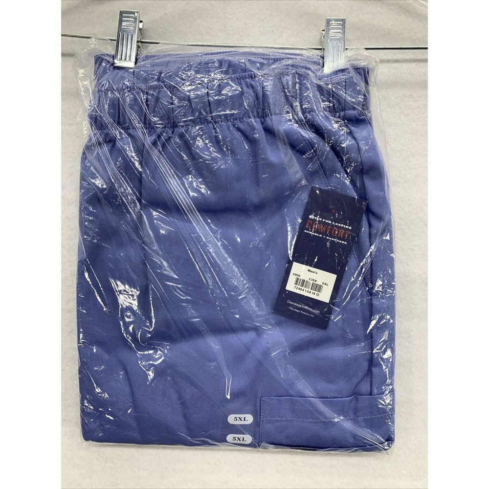 Cherokee Workwear Mens Drawstring Cargo Scrub Pants 4000 Doctors Nurses Size 5XL
